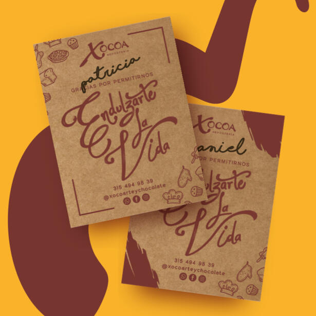 Xocoa Tarjetas de Agradecimiento